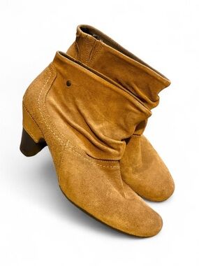 Women's Suede Ankle Boots in Tan